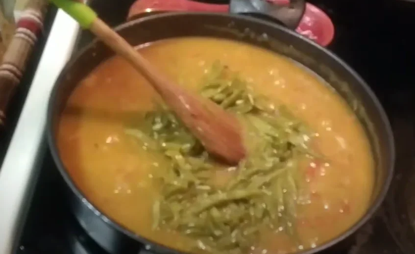 Adding green beans